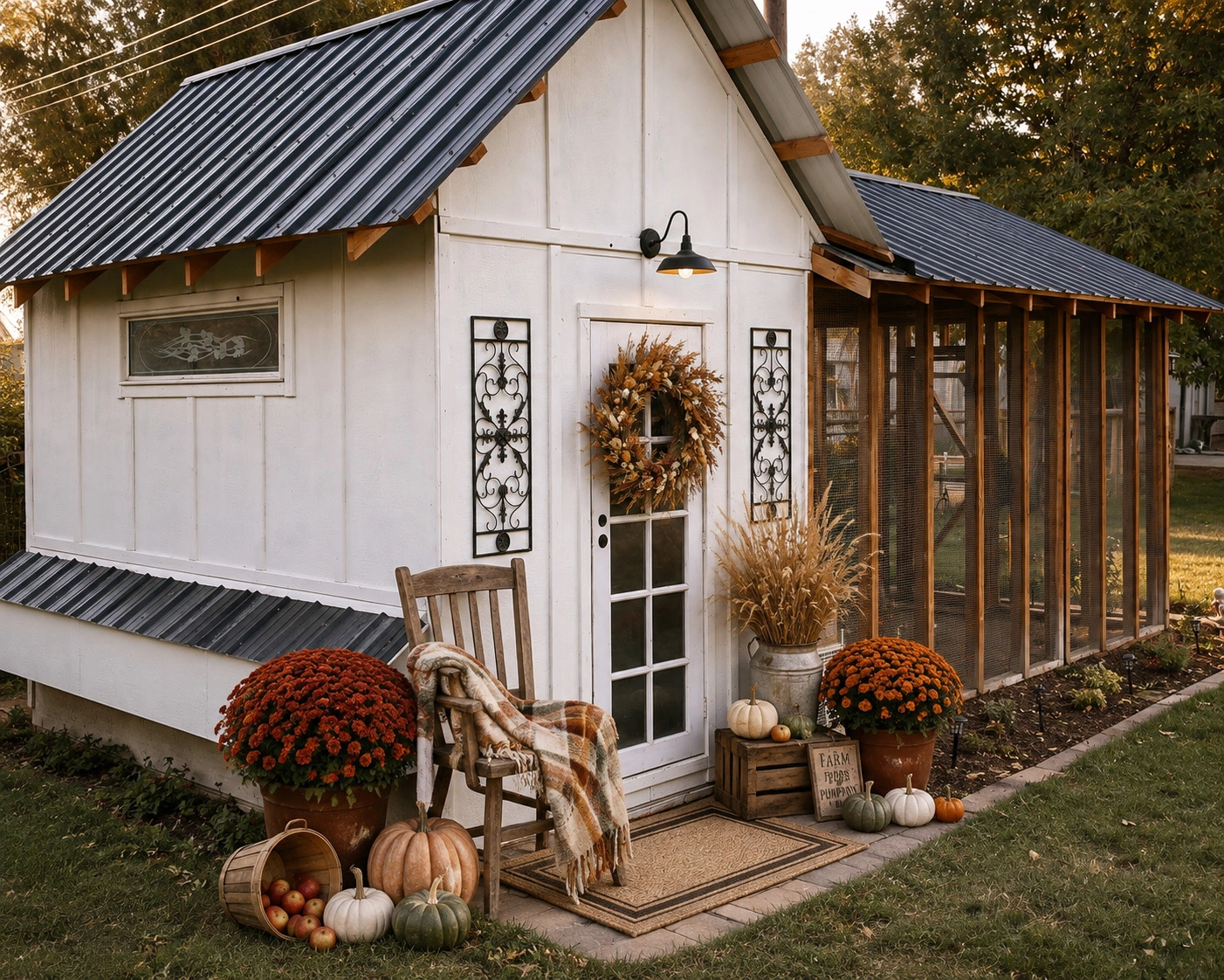 White farm outbuilding, temporary image for the Coop